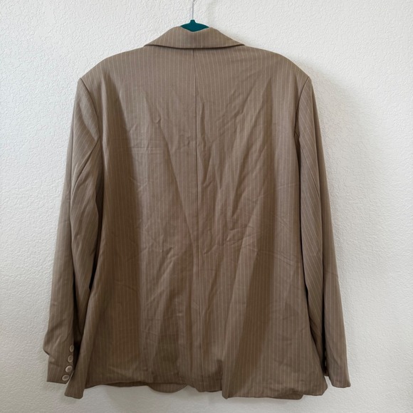 CIDER Khaki Pinstripe Oversized Blazer Jacket 2XL - Picture 4 of 4